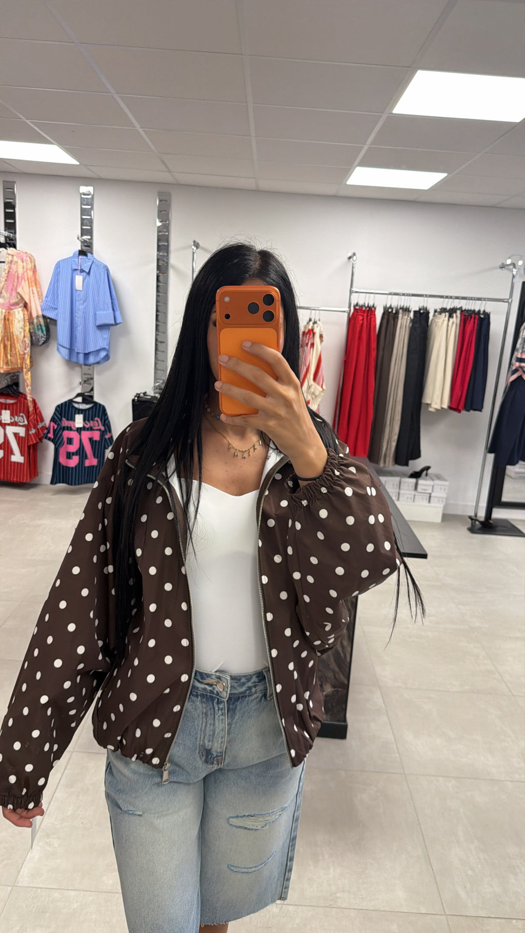 Veste kway petit pois