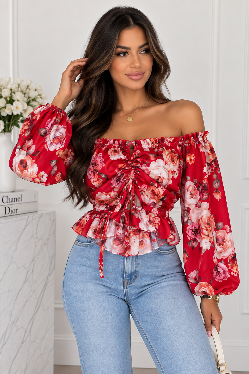 Haut fleuri